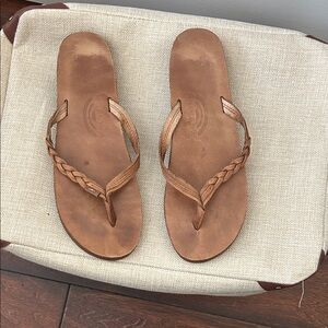 Rainbow Women's Brown Braided Sandals